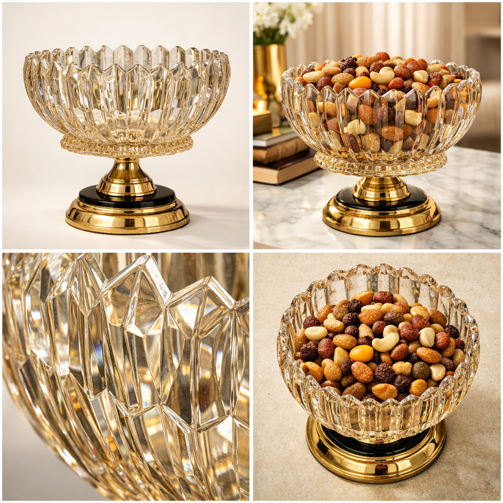 Aurelia Royale Crystal Pedestal Bowl