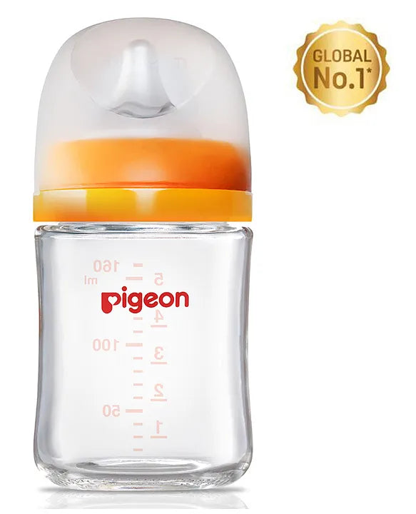 Pigeon SoftLatch Glass Nursing Bottle With Nipple - 160 ml