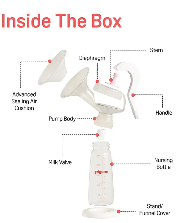 Pigeon Manual Breast Pump Basic Edition -White