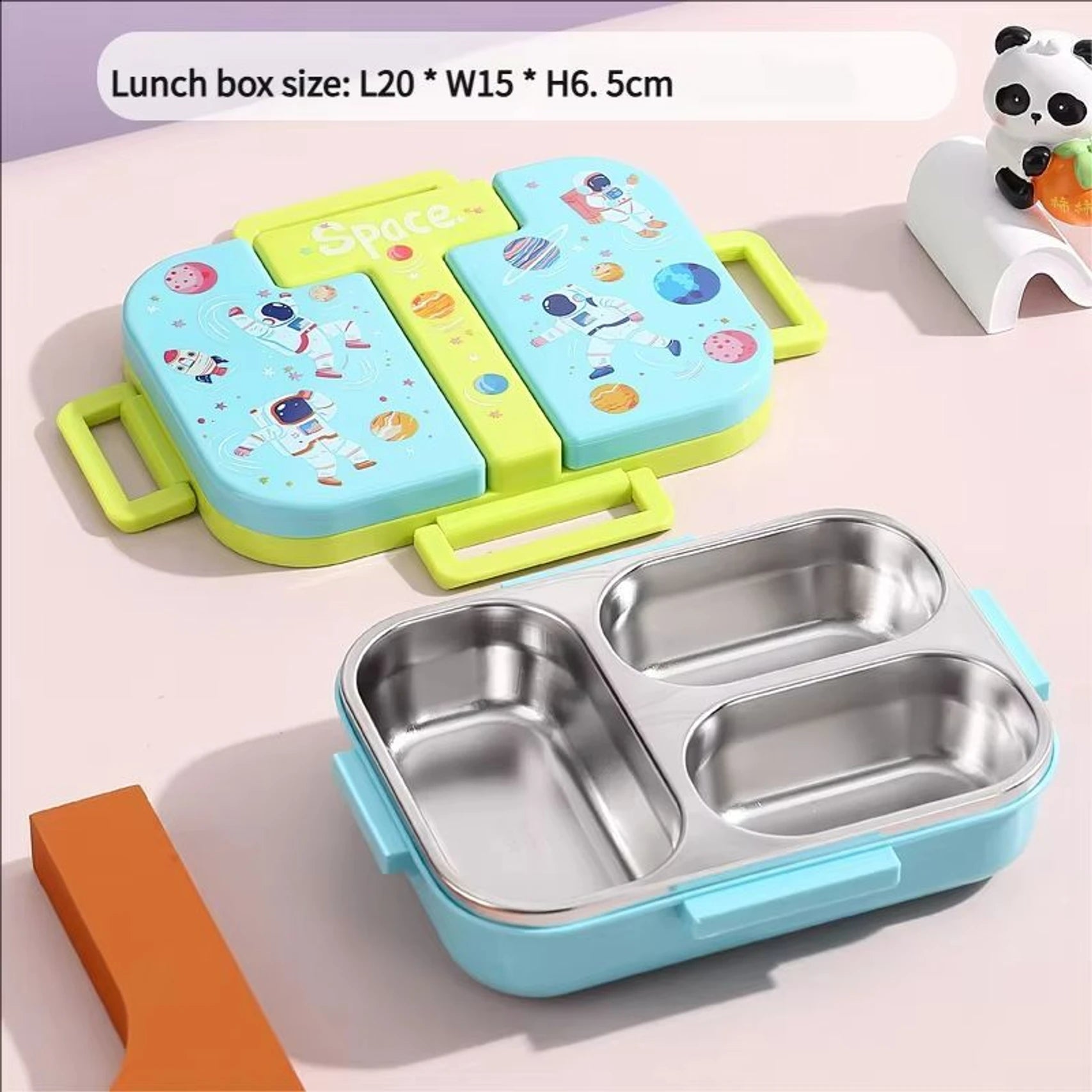 SpaceMate 3-Compartment Kids Bento Lunch Box