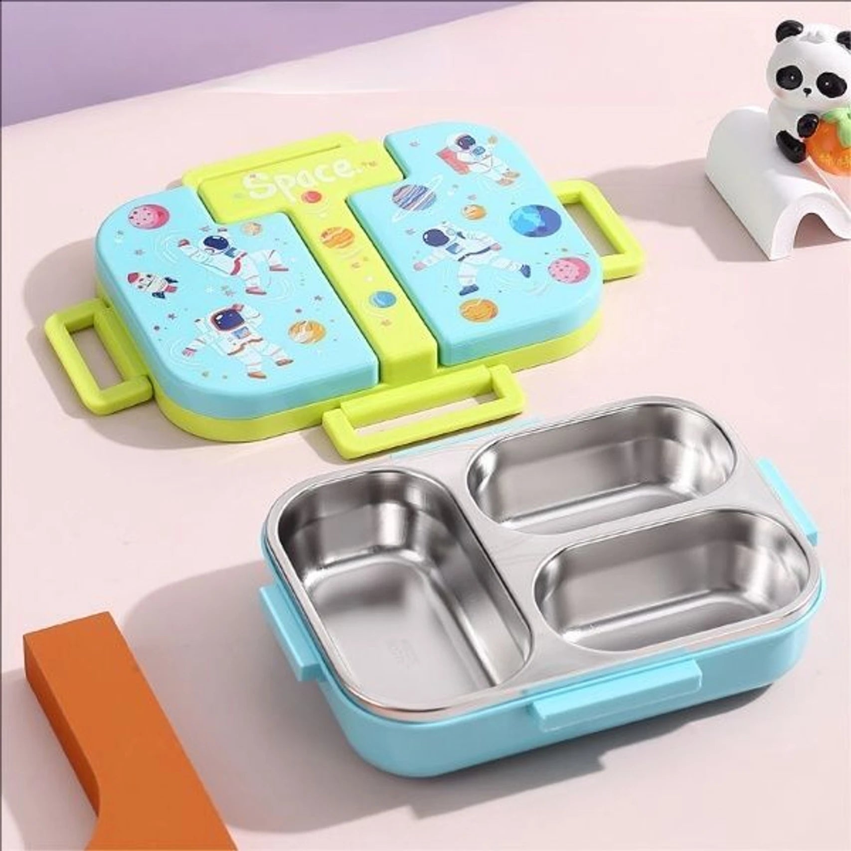 SpaceMate 3-Compartment Kids Bento Lunch Box