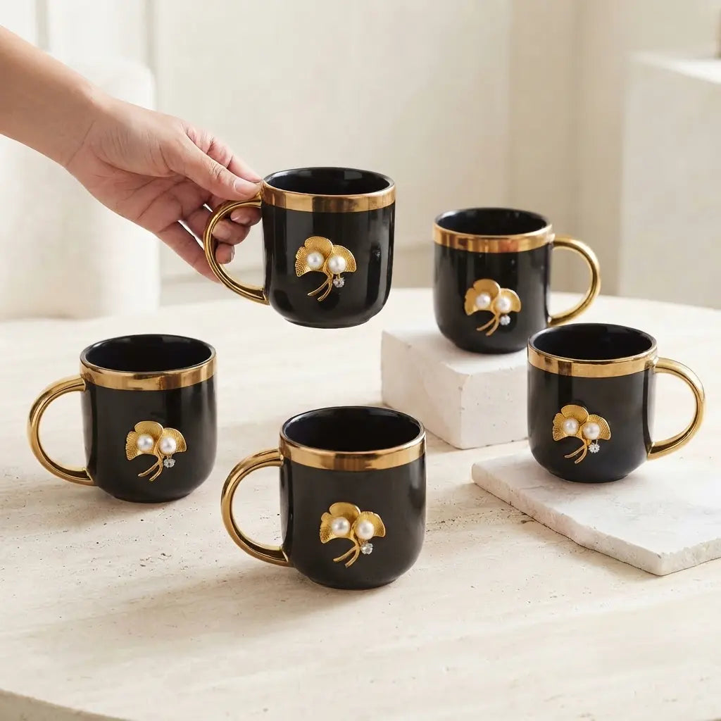 Pearl Bloom – 6 Cup Stand Set