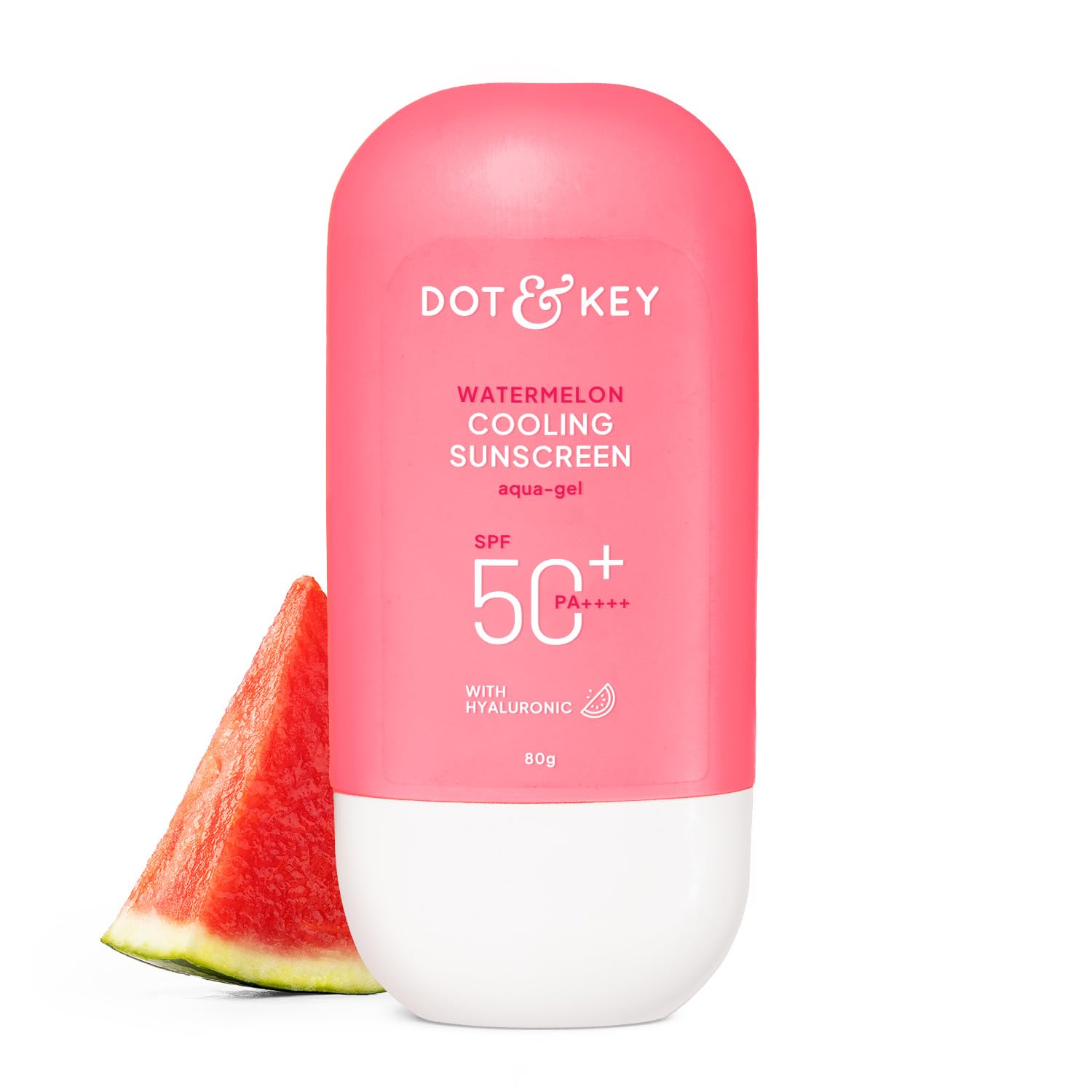 Dot & Key Watermelon Cooling Sunscreen SPF 50+ PA++++, In-Vivo Tested Sunscreen for Oily Skin & Combination Skin - No White Cast, 80 gm