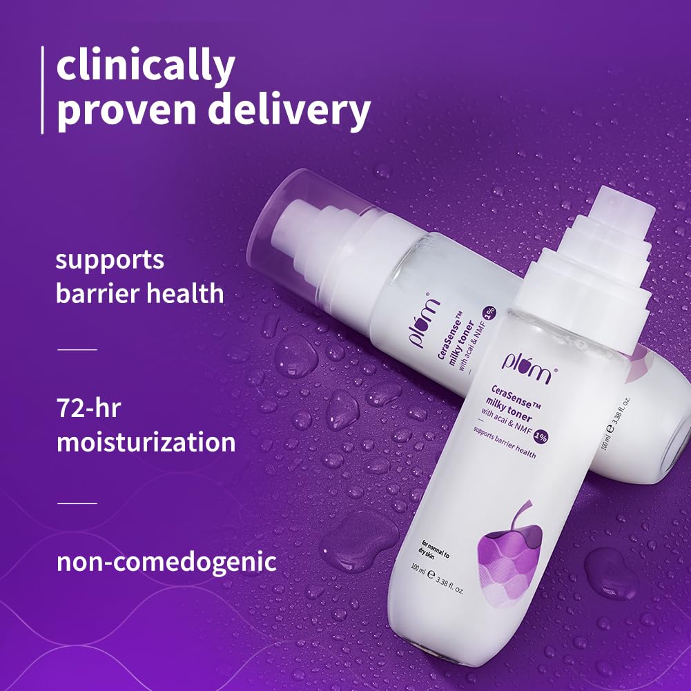 Plum Cerasense Milky Toner with Ceramides & Peptides For Barrier Repair| 100ml