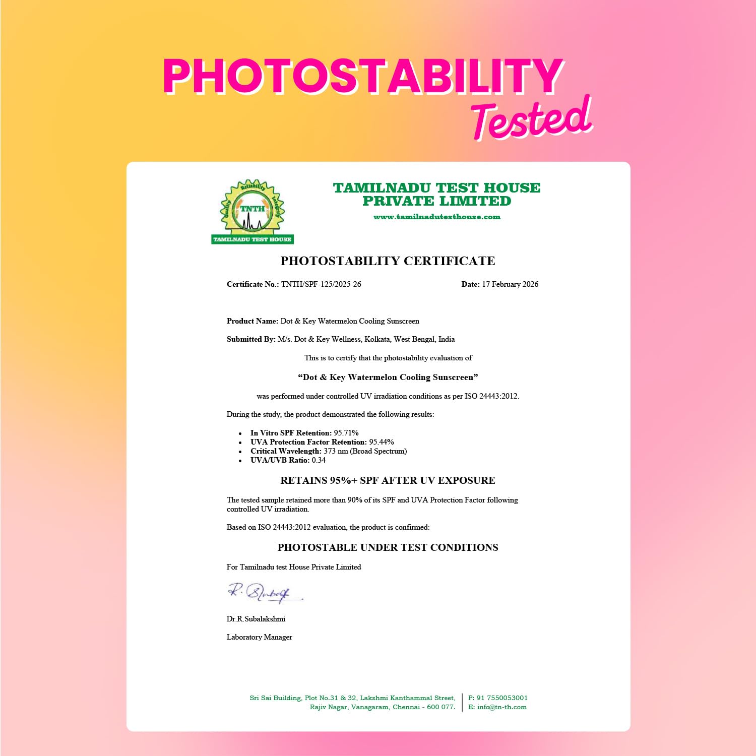Dot & Key Watermelon Cooling Sunscreen SPF 50+ PA++++, In-Vivo Tested Sunscreen for Oily Skin & Combination Skin - No White Cast, 80 gm