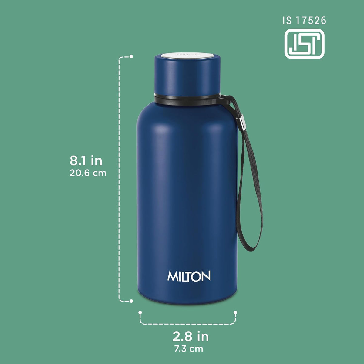 Milton Aura 500 Thermosteel Water Bottle – 500 ML | 24 Hours Hot & Cold