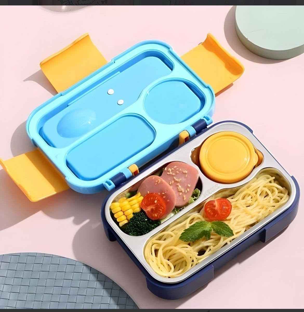 Aurum Bento Lunch Box – Premium 3 Compartment Stainless Steel Lunch Box