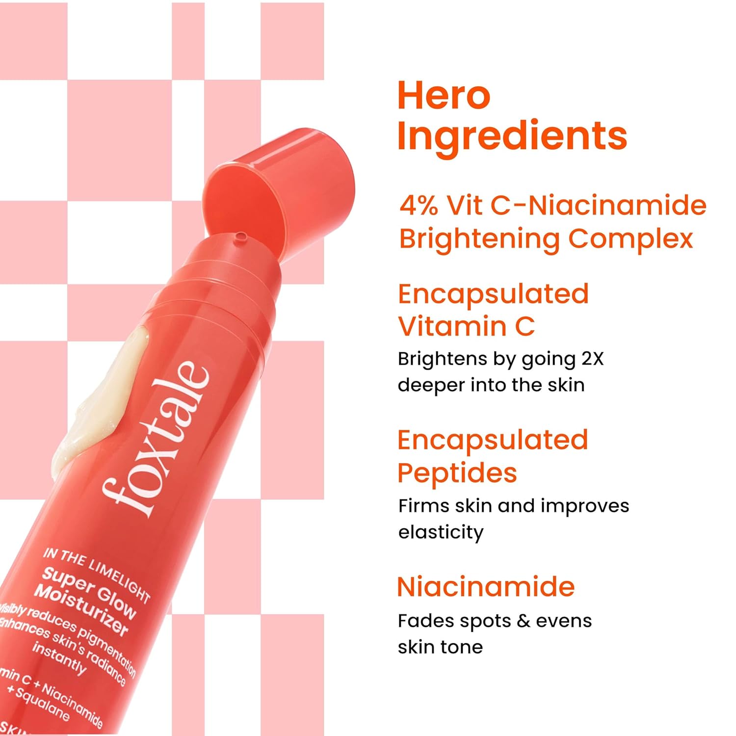 Foxtale Super Glow Moisturiser |  Vitamin C +Niacinamide +Squalane 50 ml