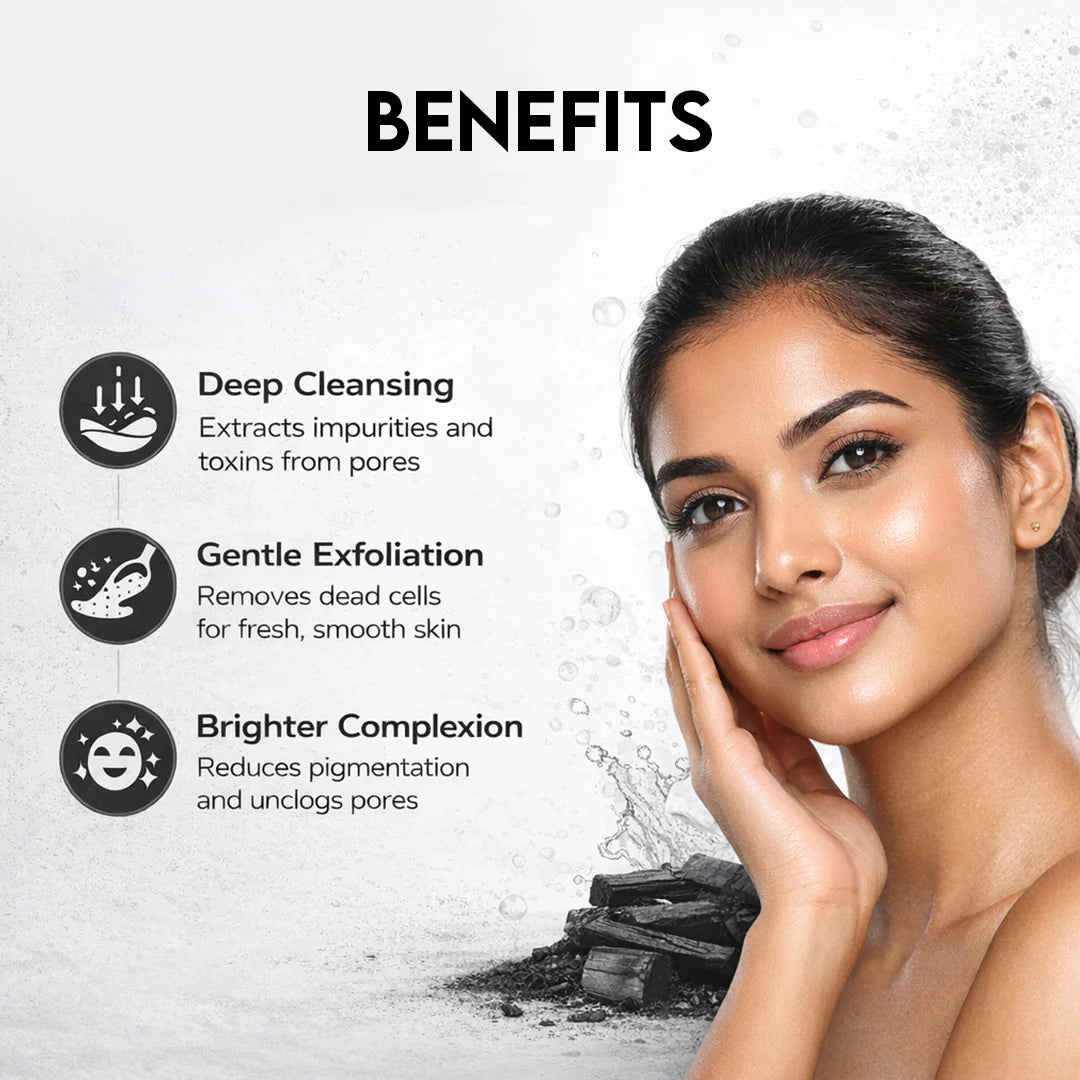 Jovees Herbal Activated Charcoal Detoxifying Peel Off Mask | Clarifies | Leaves The Skin Clear | Sucks Out Impurities | Removes Dead Skin Cells