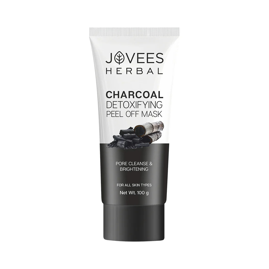 Jovees Herbal Activated Charcoal Detoxifying Peel Off Mask | Clarifies | Leaves The Skin Clear | Sucks Out Impurities | Removes Dead Skin Cells