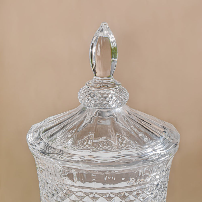 Art Deco Crystal Glass Water Dispenser – 1.8L Elegant Beverage Jar (ADX5301-6)