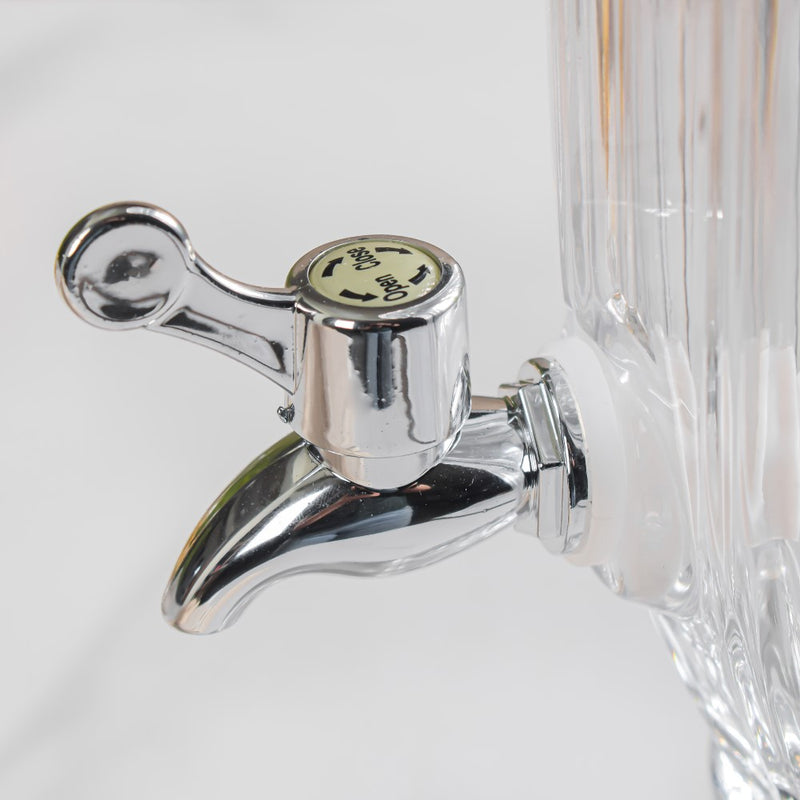 Art Deco Crystal Glass Water Dispenser – 1.8L Elegant Beverage Jar (ADX5301-6)
