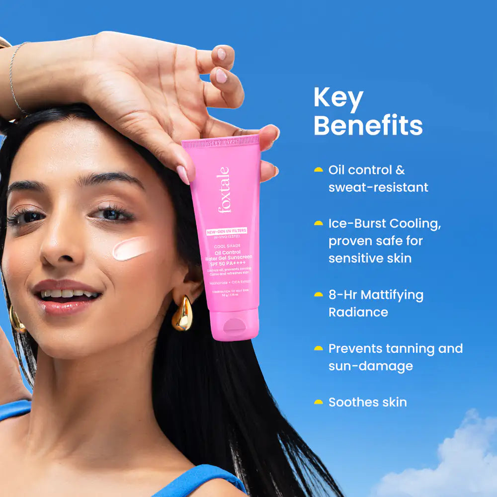 Foxtale Cool Shade Oil Control Water Gel Sunscreen SPF 50 PA++++