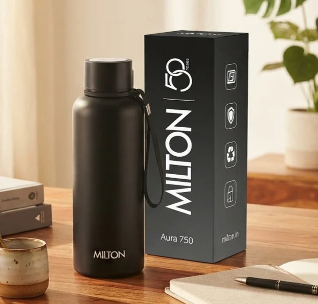 Milton Aura 750ML Thermosteel Water Bottle – 24 Hours Hot & Cold