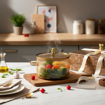 Gold Bear Fire-Safe Glass Casserole