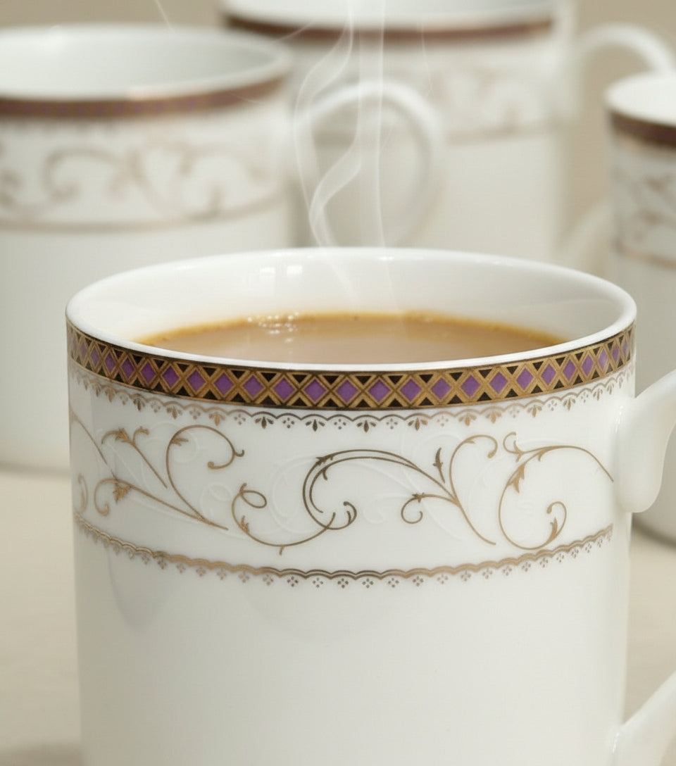 Imperial Engraved Glass Cup Set – 6 PCS (ADX8519-3)