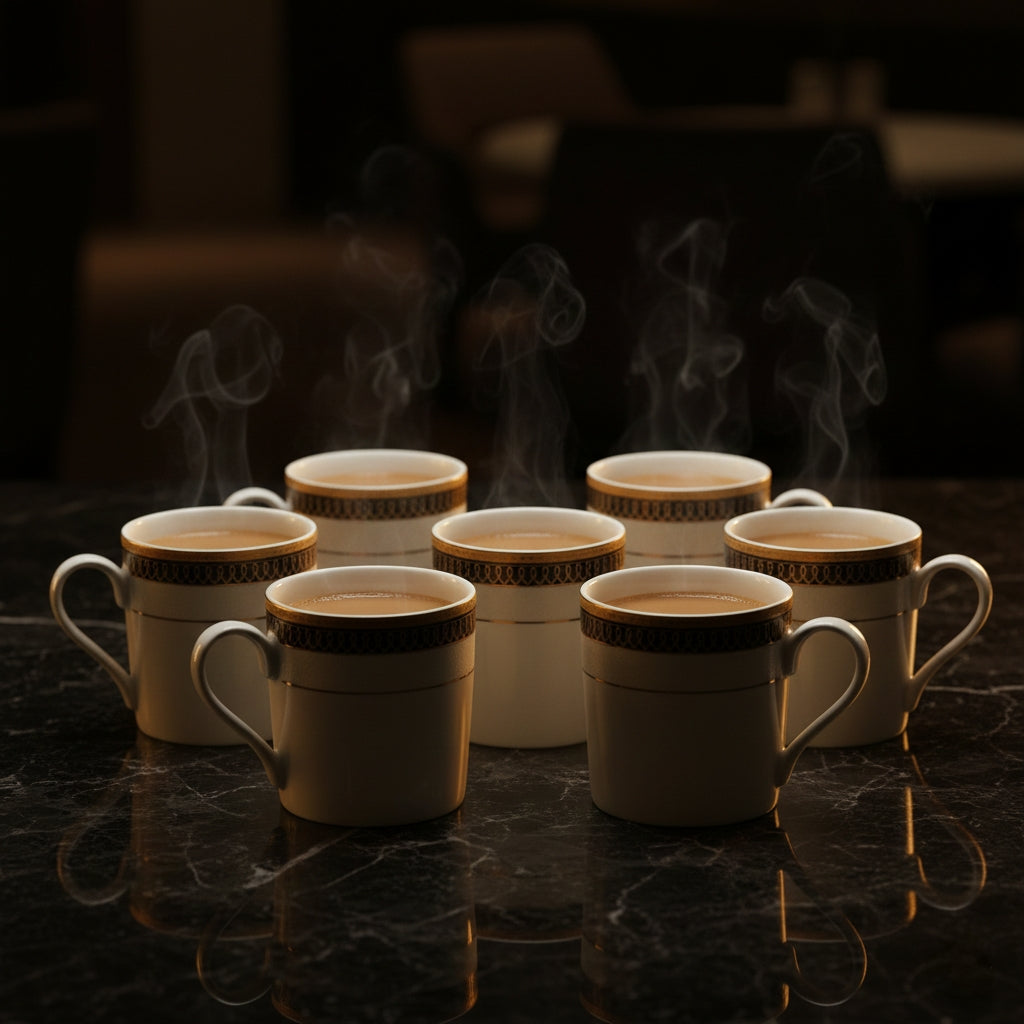 Modern Porcelain Coffee Mug Set of 6 – Premium Designer Tea Cup (ADX8519-2)