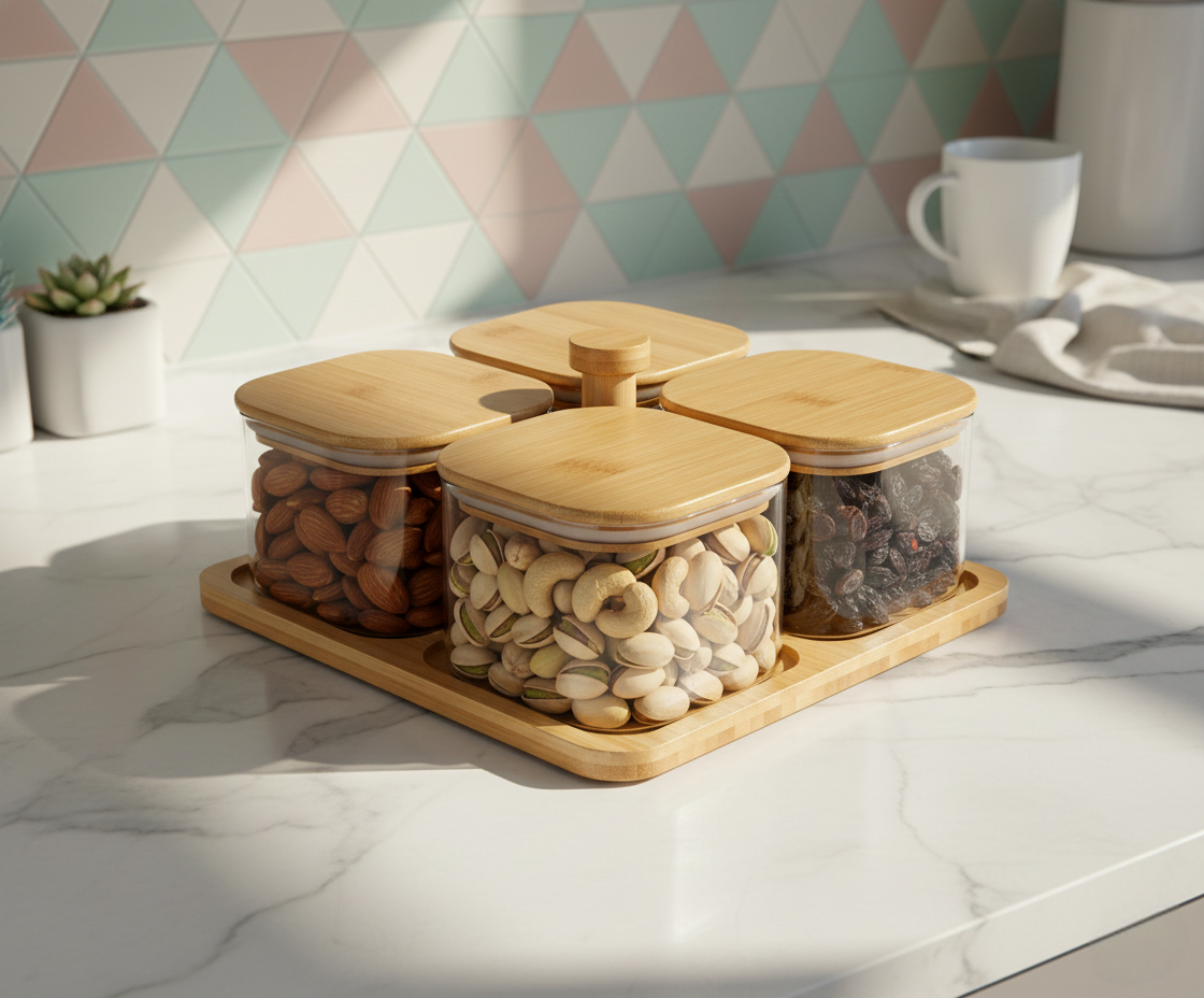 SpinServe 360 – Premium Dry Fruit Tray (ADX8805)
