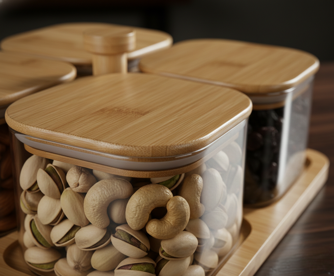 SpinServe 360 – Premium Dry Fruit Tray (ADX8805)