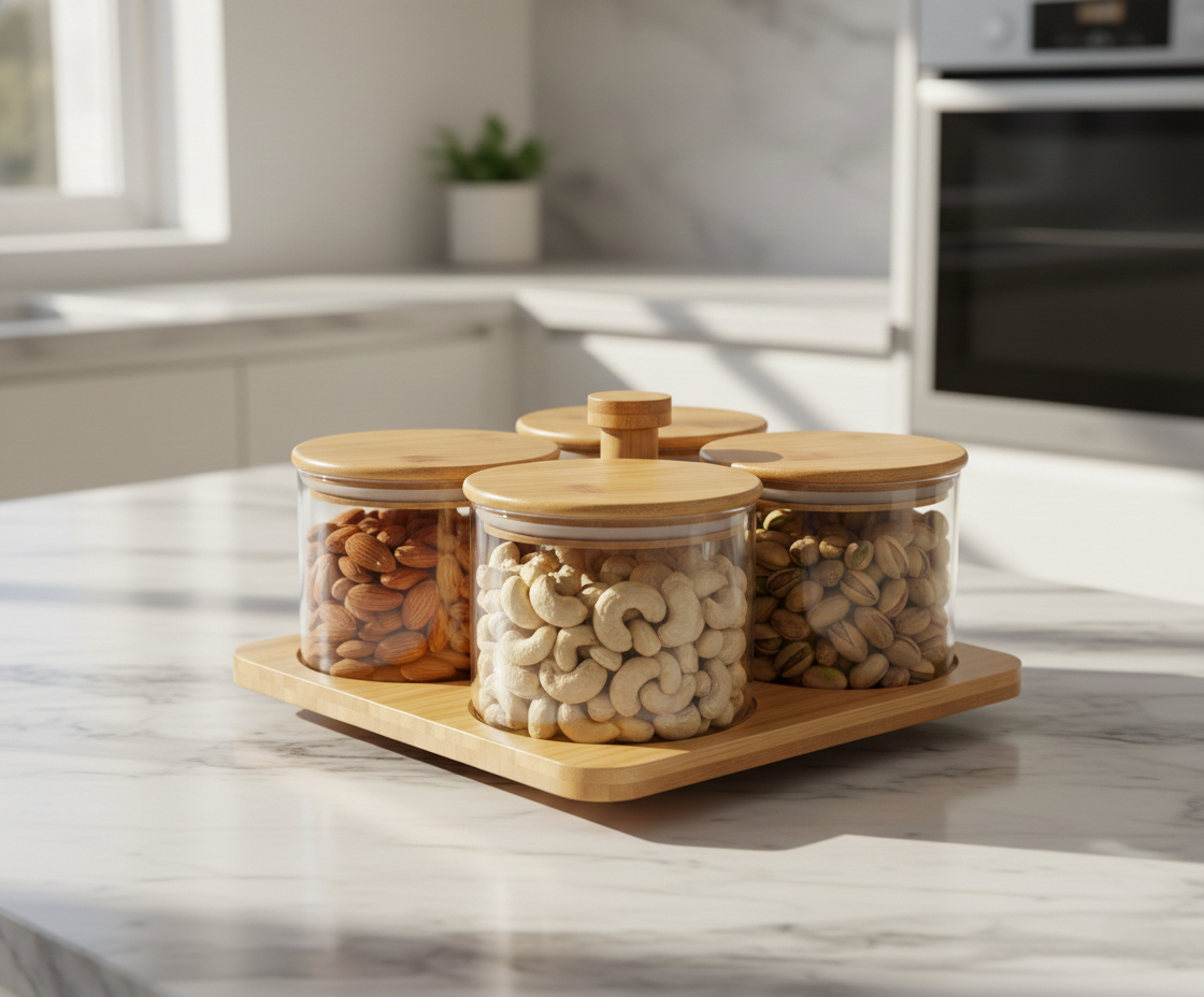 TwirlServe 360 – Luxury Dry Fruit Tray (8801)