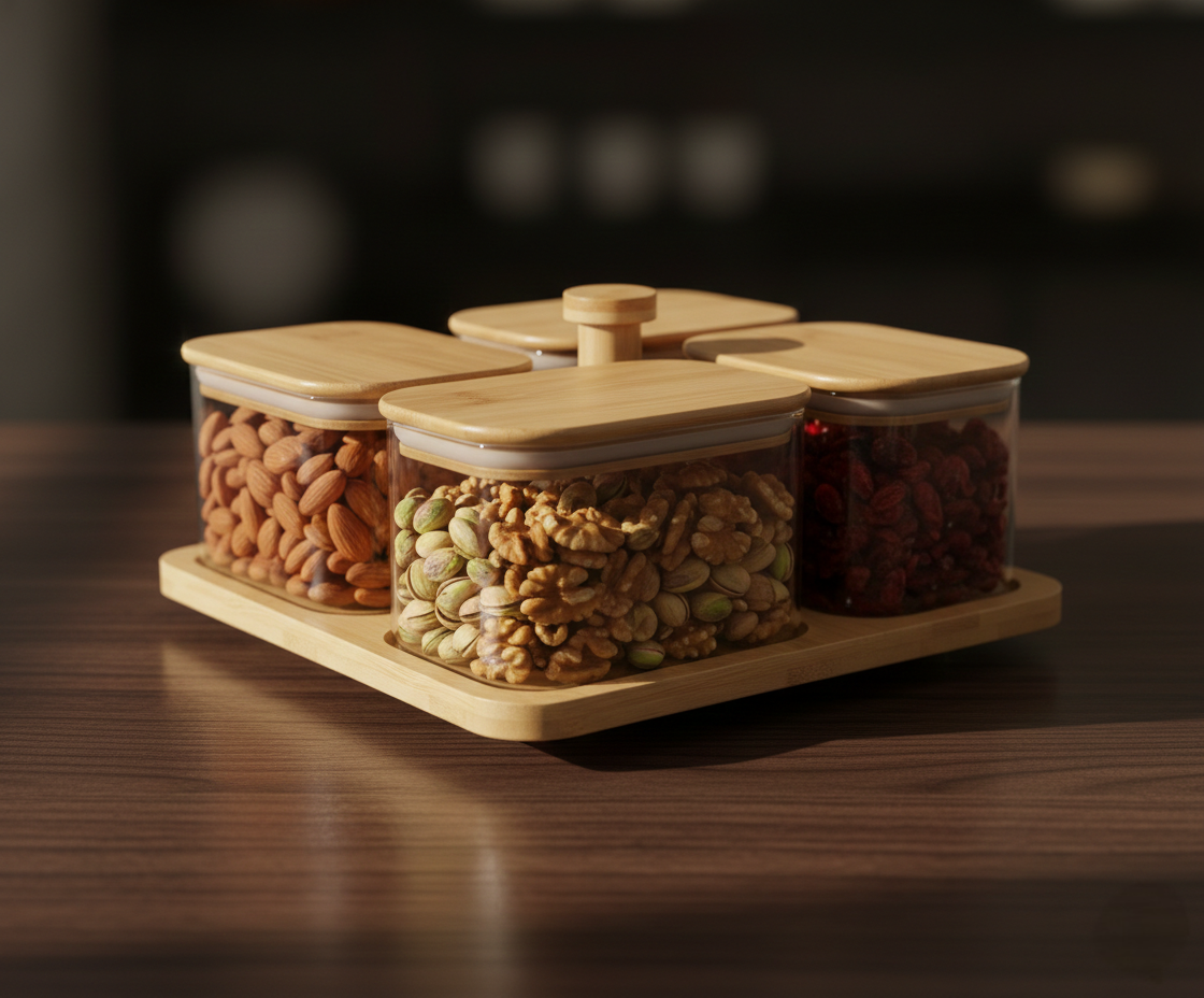 Orbit 360 – Premium 410ml Rotating Dry Fruit Tray (ADX8804)