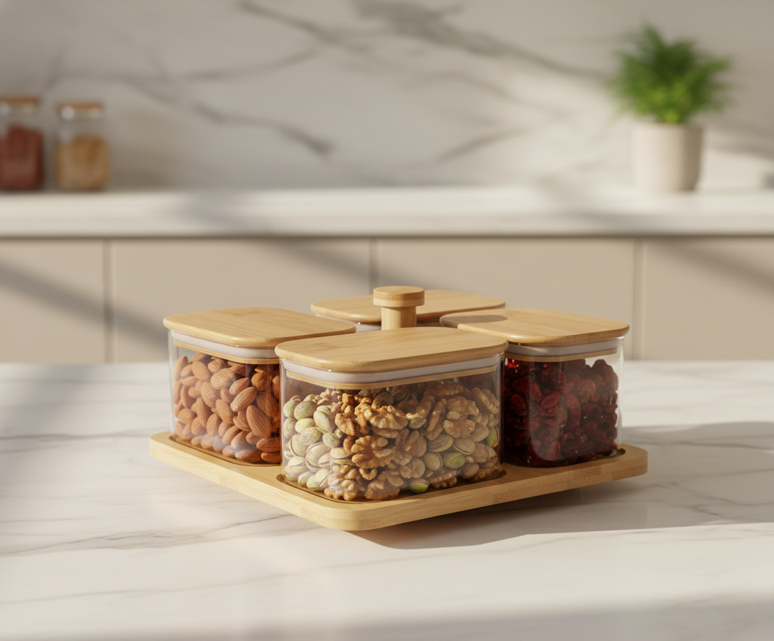 Orbit 360 – Premium 410ml Rotating Dry Fruit Tray (ADX8804)