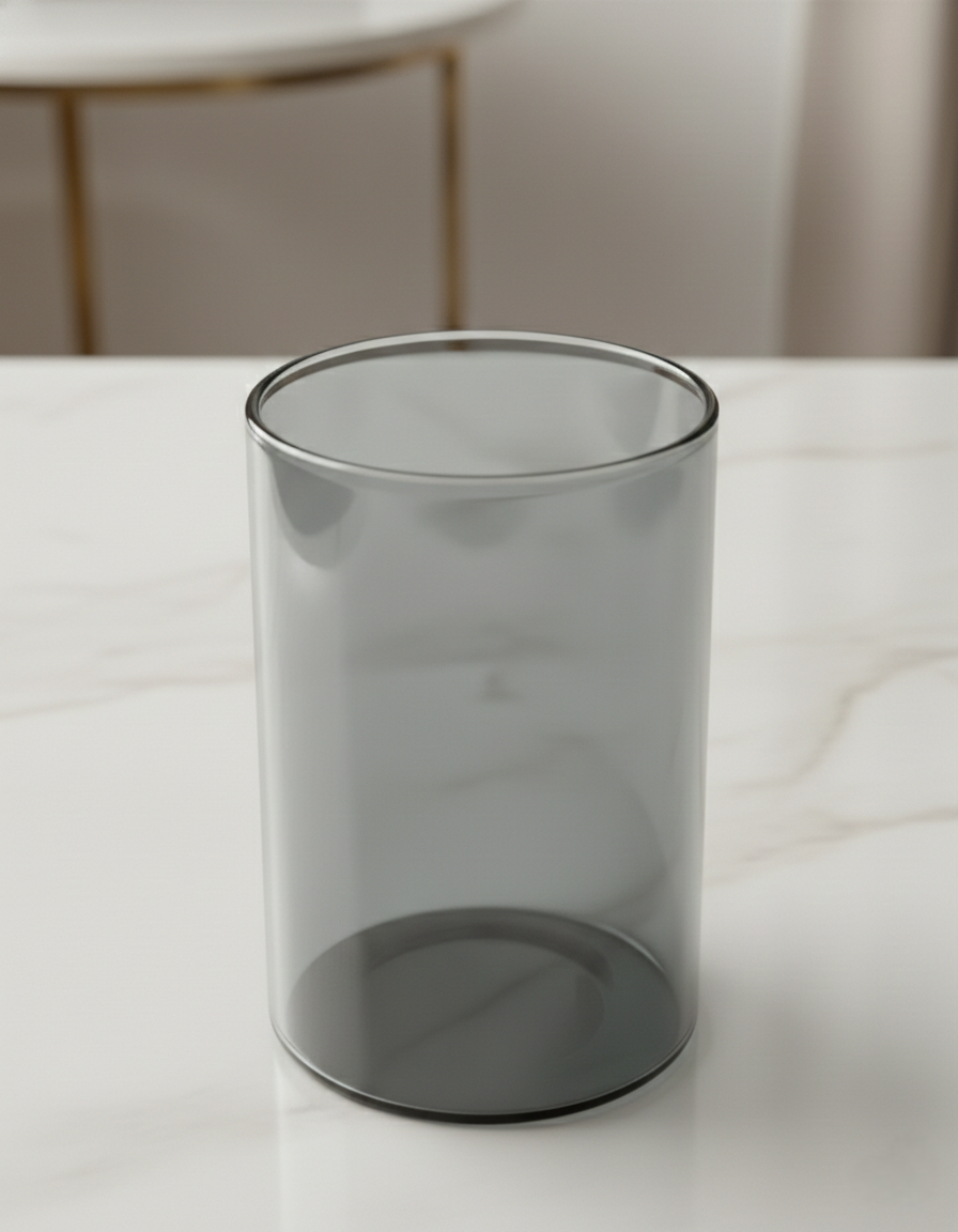 Smoke Grey Borosilicate Glass Tumbler 270ml – Heat-Resistant Premium Drinkware (6PCS) (300-131HS)