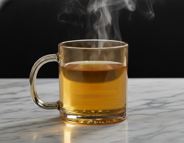 Amber Glow – Luxury Amber Tinted Glass Tea Cups Set (6 Pcs)(180ML)(ZB383-1HA)