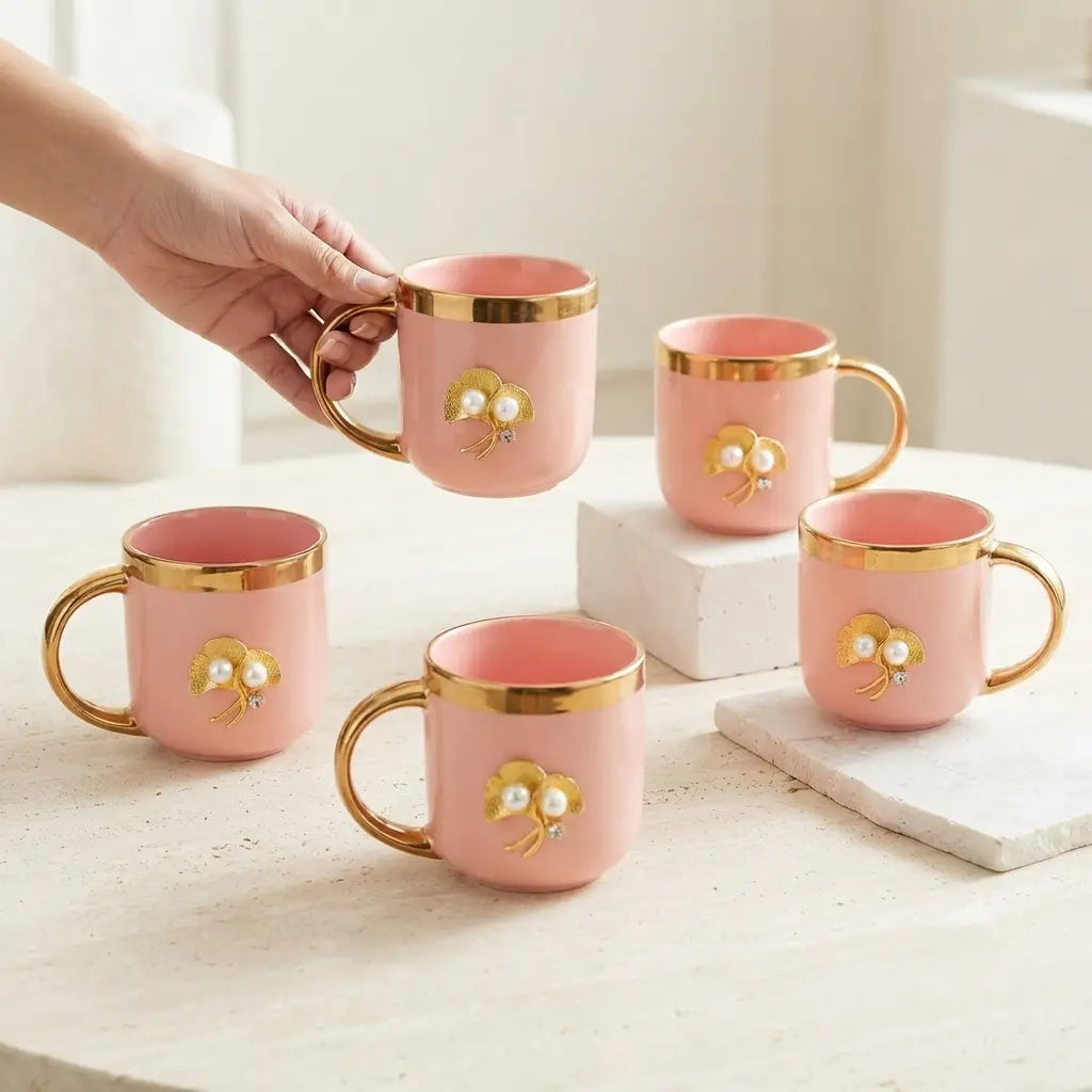 Pearl Bloom – 6 Cup Stand Set