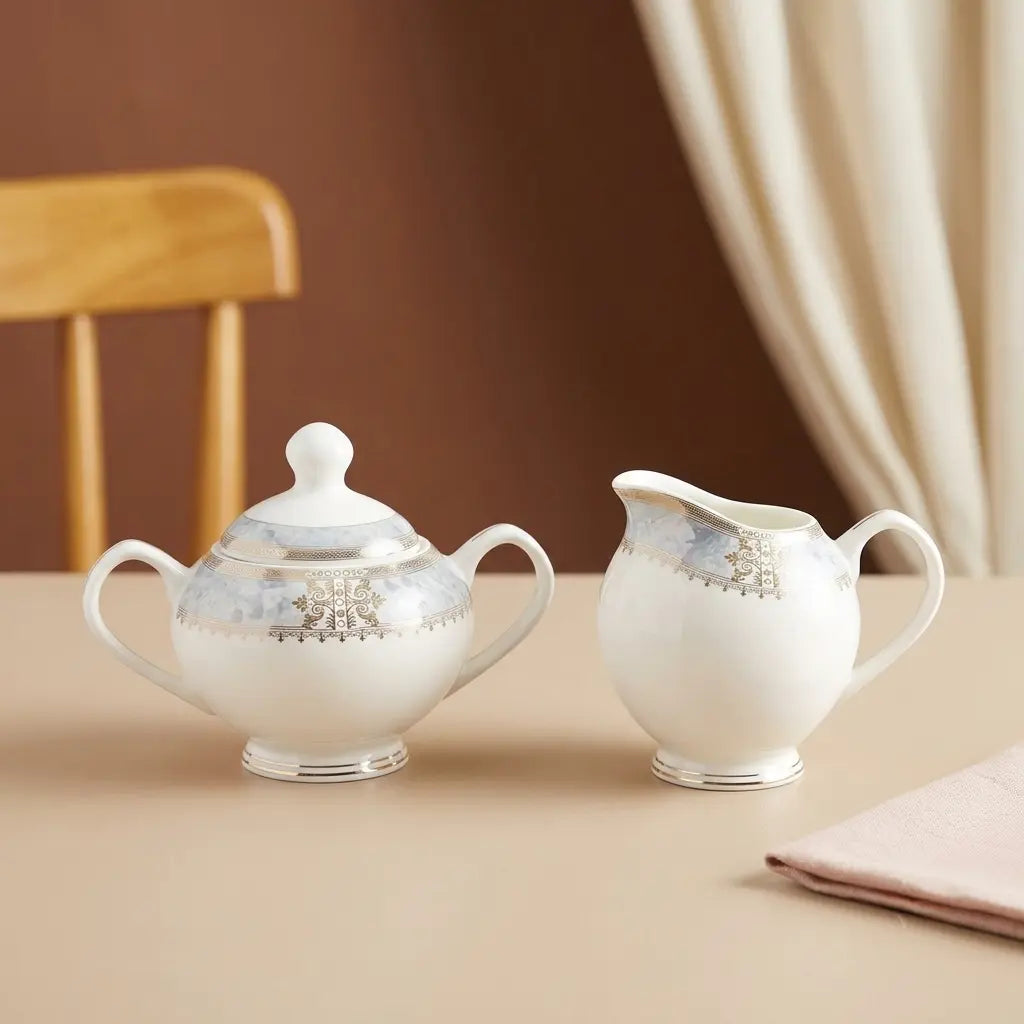 Premium 17 Pcs Bone China Tea Set with Teapot