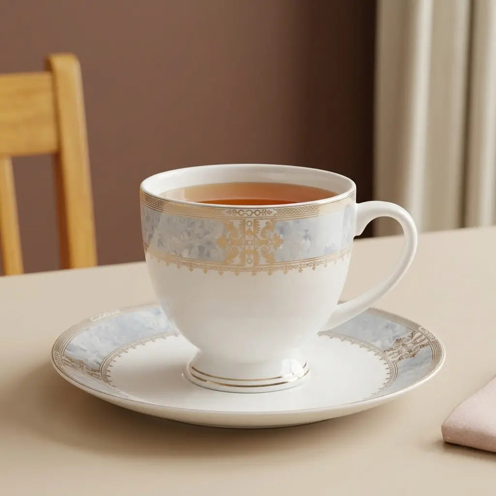 Premium 17 Pcs Bone China Tea Set with Teapot
