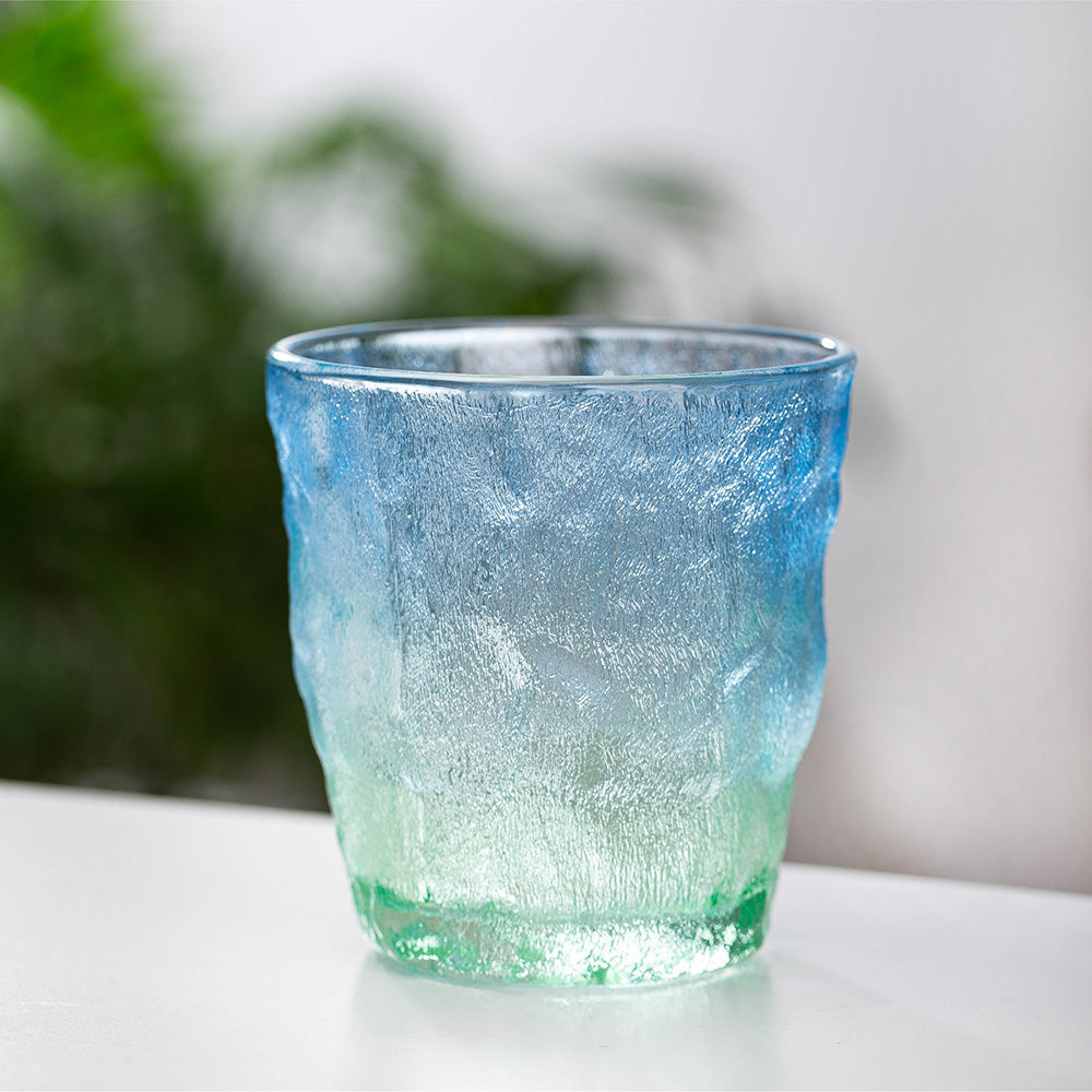 extured Gradient Glass Tumbler 260ml – Premium Designer Drinking Glass (6PCS) (KB047-1)