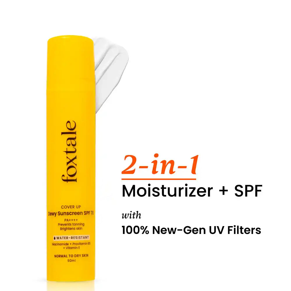 Foxtale CoverUp SPFA 70 PA++ Dewy Sunscreen Cream - 50 ml