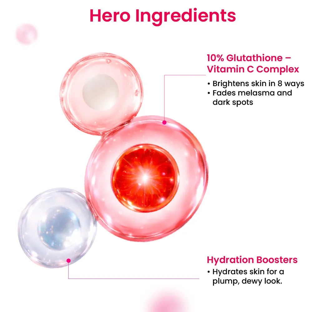 Foxtale 10% Glutathione + Vitamin C Brightening Face Serum| Sensitive Skin Safe 30 ml