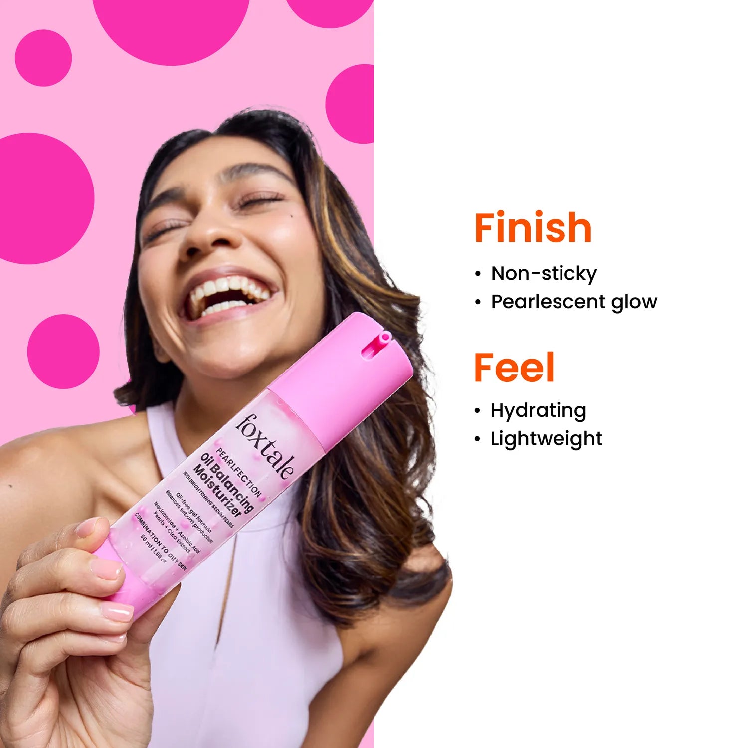 Foxtale Oil Balancing Moisturizer | Oil-Free, Lightweight, Brightens skin & gives 8+ Hours Hydration 50 ml