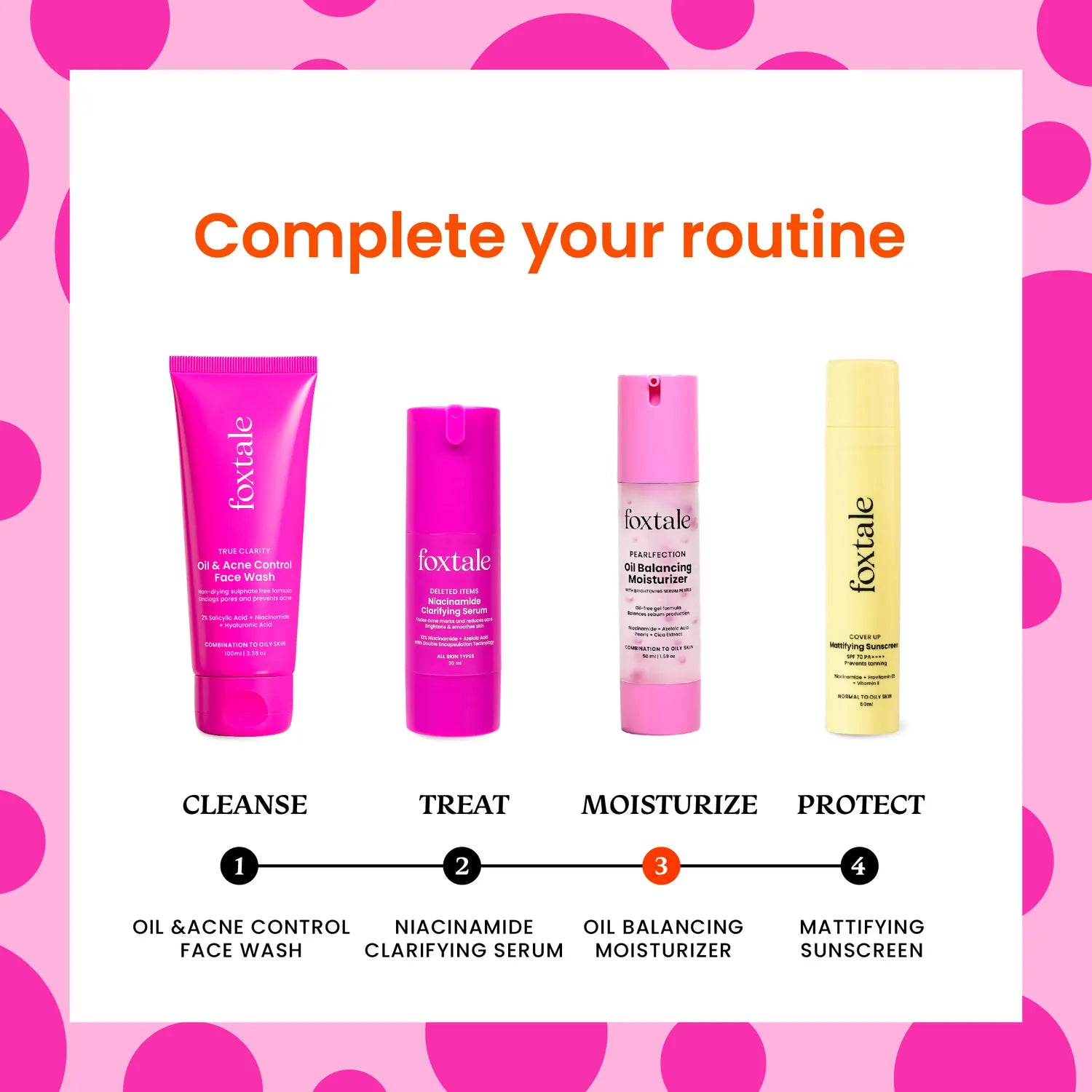 Foxtale Oil Balancing Moisturizer | Oil-Free, Lightweight, Brightens skin & gives 8+ Hours Hydration 50 ml