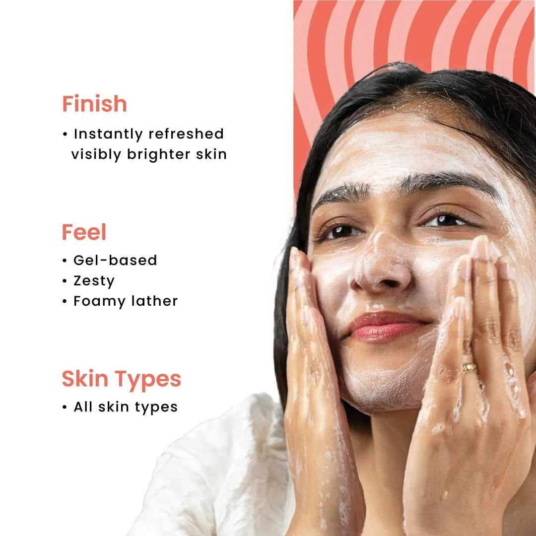 Foxtale Super Glow Face Wash, reduces tan, Boosts Glow - 100 ml
