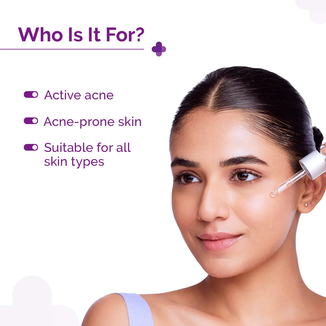The Derma co. 2% Salicylic Acid Face Serum with Witch Hazel & Willow Bark For Active Acne - 10 ml
